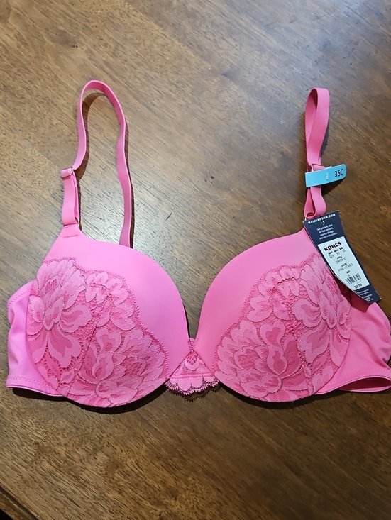 Maidenform Other - Maidenform Hot Pink Lace Push-Up Bra